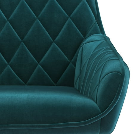Simpli Home - Garey Counter Height Stool (Set of 2) - Teal Velvet