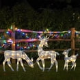 thumbnail image 4 of Metal Iluminado Navidad Ciervo Estaca Luz Brillante Intermitente Elk Jardín Decoraciones Familia de ciervos Conjunto 3 Renos para decoraciones Colco Estaca de ciervo, 4 of 7