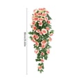 thumbnail image 3 of Decoración del hogar, decoración de habitaciones, decoración de pared, paquete de 2 guirnaldas de rosas falsas de 36 pulgadas, rosas artificiales, guirnalda de flores colgantes, arreglo floral para bo, 3 of 7
