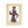 thumbnail image 1 of Traditional Shadow Play Man Walk Desktop Display Photo Frame Picture Art Painting 5x7 inch, 1 of 3