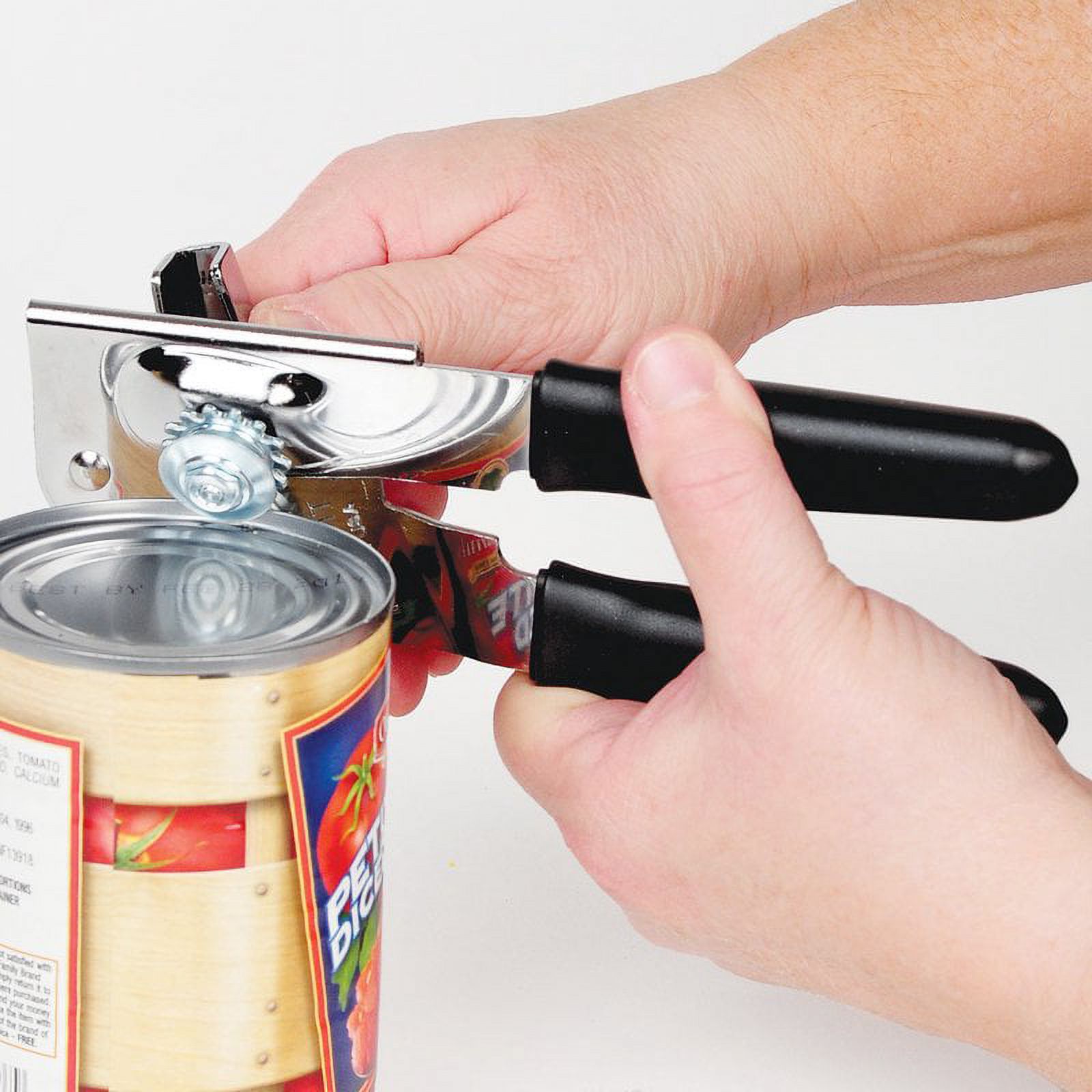 Ez-Duz-It Deluxe Can Opener with Rubberized Grip, Black photo 3