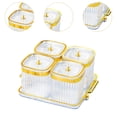 thumbnail image 6 of TISHITA Dried Fruit Tray Candy Nuts Dish,with Lid,Nordic,Snacks Dish,Appetizer Serving Tray Divided Serving Platter for Party Cookies , transparent, 6 of 8