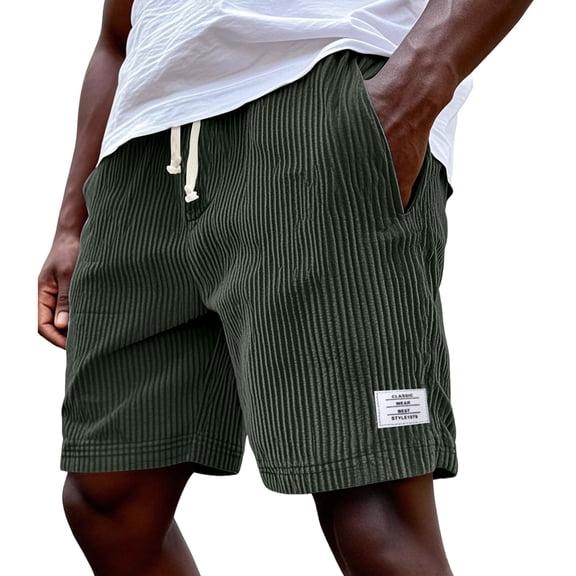 Beach Shorts Men Elastic Waist Wide Leg Drawstring Solid Color Shorts Baggy Casual Lightweight Summer Sweat Shorts, 2XL