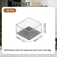 thumbnail image 2 of Uxcell 14Pcs Protectores Cuadrados para Patas de Silla, 1.5" y Tapas de Fieltro para Muebles, Cubiertas para Reducir Arañazos en Pisos de Madera, Transparentes y Negras, 2 of 7