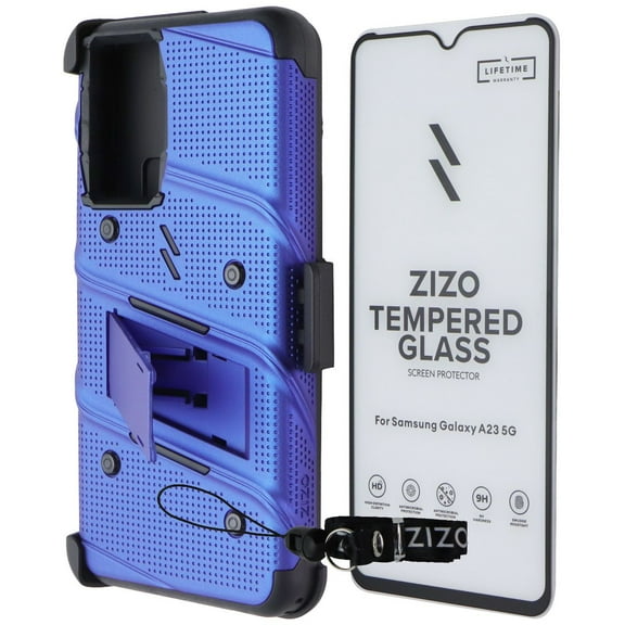 ZIZO Bolt Series Case / Holster / Glass for Samsung Galaxy A23 (5G) - Blue/Black