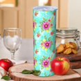 thumbnail image 2 of Pioneer Flower Floral Print Pattern 20oz Skinny Tumbler with Straw & Lid, Double Wall Vacuum Insulated Cup, Leak-Proof, Cup Holder Friendly, Hot 6H Cold 12H, 2 of 6