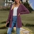 thumbnail image 5 of Women's Ribbed Knit Cardigan with Pockets Lightweight Long Sleeve Open Front Cover Up Cozy Lounge Wear for Fall, 5 of 9