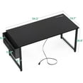63 inch Small Computer Desk with Power Outlet for Small Spaces Office