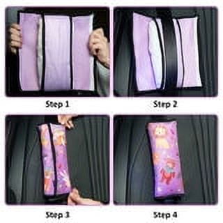 Haooryx Seatbelt Pillow Seat Belt Covers with Clips Adjust 4Pack