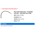 thumbnail image 2 of Rear Center Brake Hose - Compatible with 2001 - 2006 GMC Sierra 3500 2002 2003 2004 2005, 2 of 2