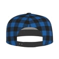 thumbnail image 4 of Balery Baseball Cap Flat Bill Hats for Men Adjustable Size for Running Workouts and Outdoor Activities All Seasons Dad Hat(Blue Black Plaid ), 4 of 9
