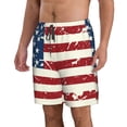 thumbnail image 2 of Vsdgher Vintage American Flag Men's Beach Shorts, Surfing shorts, Swim trunks, Quick Dry Swim Trunks for Surfing Beach Fun -X-Large, 2 of 6