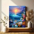 thumbnail image 6 of UXIEQU Seascape Floral Canvas Wall Art 15.75x11.81 Inches, 6 of 8