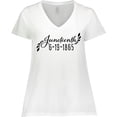 thumbnail image 3 of Inktastic Juneteenth 6-19-1865 Women's Plus Size V-Neck T-Shirt, 3 of 5
