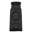 thumbnail image 3 of BANDANA BLACK GRAY Spring Summer Dresses for Women Fashion T-shirt Dress Casual Sleeveless Loose Sundress with Pockets, 3 of 5