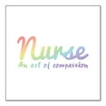 thumbnail image 1 of DistinctInk Custom Bumper Sticker - 8" x 8" Decorative Decal - White Background - Nurse An Art of Compassion, 1 of 2