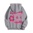 thumbnail image 5 of Xudanell Women Fashion Hoodies Sweatshirts Chic Floral Oversized Zip up Hoodie for Women Sports Jackets for Women, 5 of 5