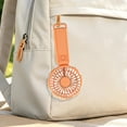 thumbnail image 5 of Portable Handheld Fan,Powerful Personal USB Rechargeable Fan with 5 Speeds,Small and Cute Cooling Fan with LED Display & Hanging Buckle for Office/Travel/Home,Orange, 5 of 7