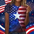 thumbnail image 2 of NSLGXD Women Patriotic Shirts American Flag 4th of July Graphic Tees Casual Short Sleeve Tee Top Usa 250th Anniversary Shirt S-2XL, 2 of 6
