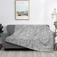 thumbnail image 2 of Yiaed GlitterSilver Print Blanket Throw Blanket Soft Cozy Flannel Blanket for Home Bed Sofa Couch Chair-60"x50", 2 of 6