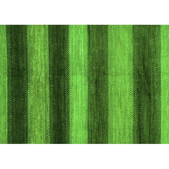 Ahgly Company Indoor Rectangle Oriental Green Modern Area Rugs, 8' x 12'