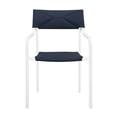 thumbnail image 6 of Modway Raleigh Outdoor Patio Aluminum Armchair Set of 2 in White Navy, 6 of 8