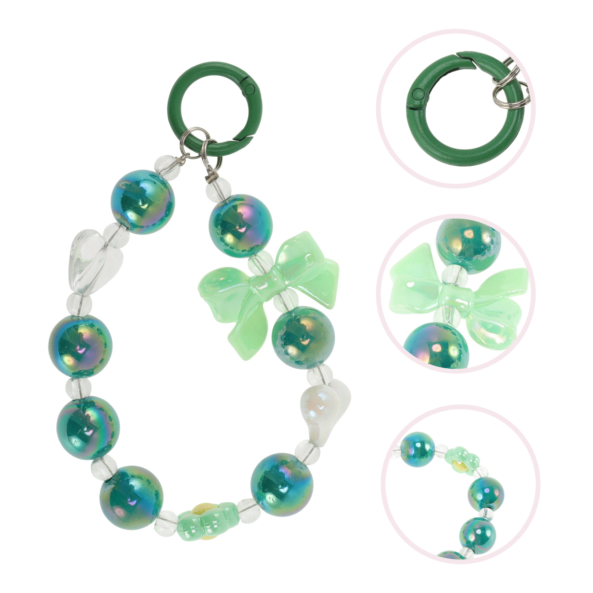 Unique Bargains Durable Bow Phone Charm 1Pc Green