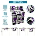 thumbnail image 6 of Abstract Geometry Squares Modern Art Black Purple Table Runner Home Wedding Table Mat Centerpieces Decoration Dining Tablecloth, 6 of 6