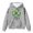Grey, variant on Toddler Hoodies Sweatshirts for Girls Clover Letter Print Kids Hooded With Pullover For Children's Party Trendy Cute Sweatshirt With Pocket Size 3-4T