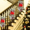 thumbnail image 4 of BJUTIR Christmas Wreaths & Garlands The Cordless Prelit Stairway Trim Christmas Wreaths For Front Door Holiday Wall Window Hanging Ornaments For Indoor Outdoor Home Xmas Decor, 4 of 9