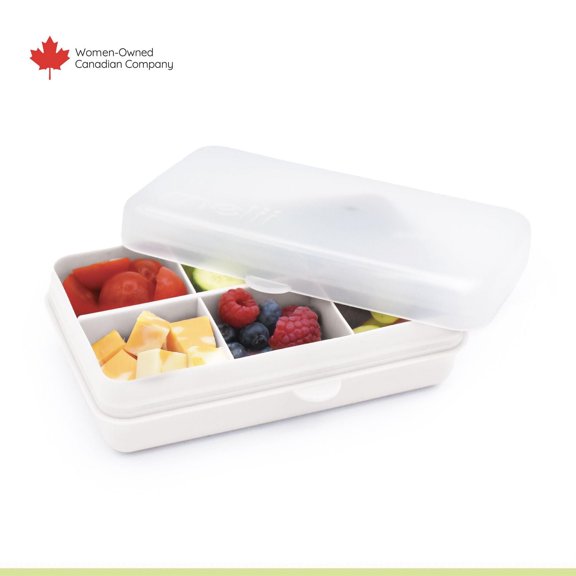 Melii Snackle Box Mini, contenant à collations à 6 compartiments - capacité totale 24 oz - crème