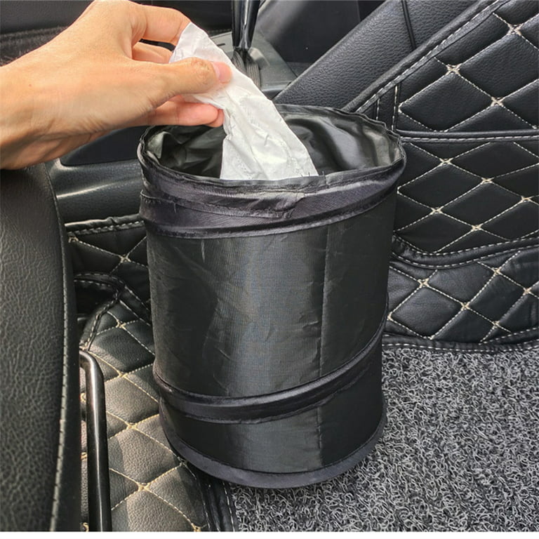 EcoNour Car Trash Can with Triple Mesh Pockets