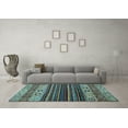 thumbnail image 3 of Ahgly Company Indoor Rectangle Abstract Light Blue Modern Area Rugs, 3' x 5', 3 of 4