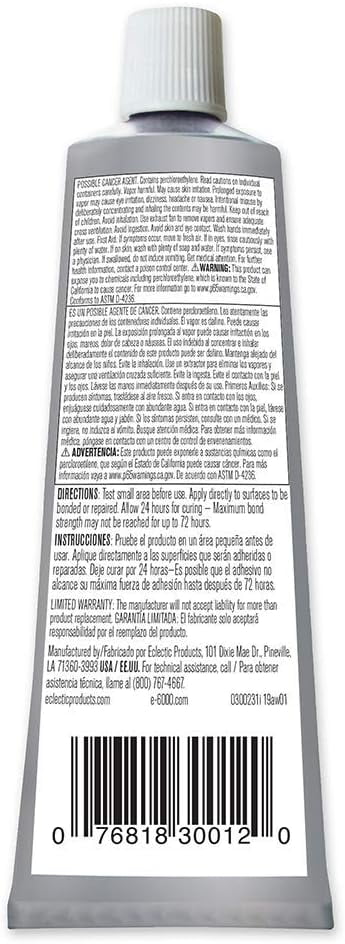 E6000 Craft Adhesive, 3.7 Fluid Ounces, 4-Pack