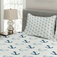 thumbnail image 2 of Ambesonne Anchor Quilted Coverlet 3 Pcs, Classical Marine, Queen Size,, 2 of 4
