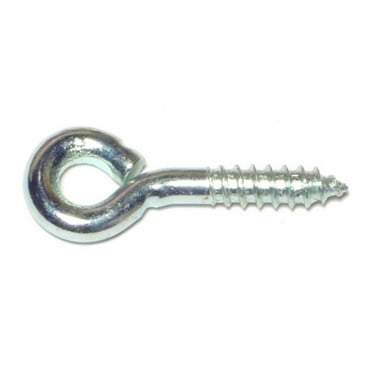 3/16" x 5/16" 1-5/8" #206 Zinc Plated Steel Screw Eyes LSEBS-052 (30 pcs.)