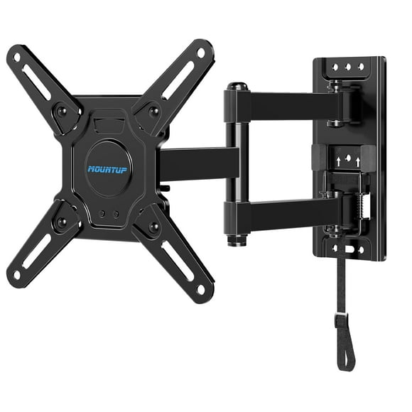 MOUNTUP Lockable RV TV Mount for 13-43 Inch TVs - Full Motion Swivel RV TV Bracket with Pull Cord Lock, Space Saving Design for Camper, Trailer, Moto