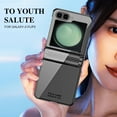 thumbnail image 5 of for Samsung Galaxy Z Flip 5 Case with Hinge Protection, One Piece Design Z Flip 5 Clear Case Slim Hard PC Bumper Phone Case for Z Flip 5 - Black, 5 of 6