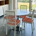 thumbnail image 2 of Square Chair Cushions Cover, Shrimp Lemons Red Elastic Office Chair Cover for Dining Chairs with Ties and Removable Cover, Desk Chair Seat Cushion Protectors set of 2, 2 of 7