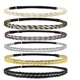 thumbnail image 1 of 6 Piezas Diademas Trenzadas Elásticas Diademas Ajustables Antideslizantes Diademas Elásticas para Mujer Diadema con Hebra Banda para el Cabello Trenzada, 1 of 5
