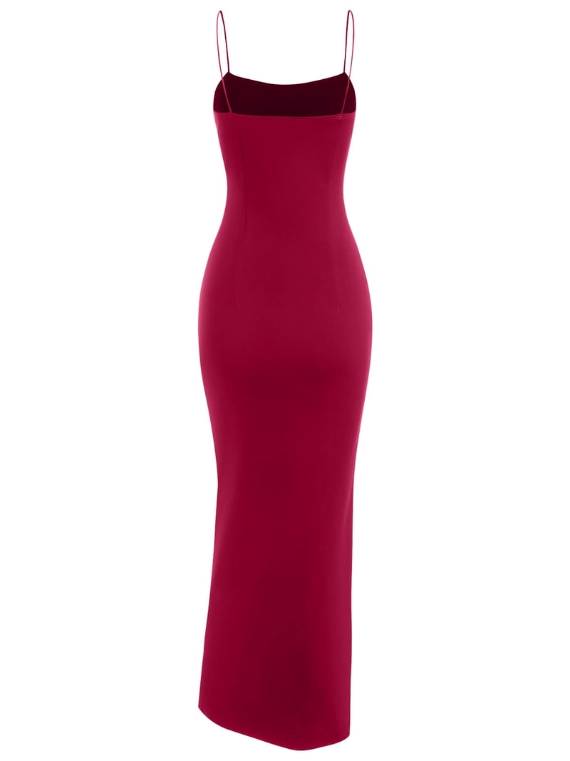 red bodycon maxi dress with thigh split ZAFUL for Women Prom or Cocktail Dress Evening Part Dress Spaghetti Strap Slinky Dress M Design Notes Color:Blue/Leopard/Print Collection:Clean Break One piece PrettyLittleThing Dress Size 6