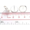 thumbnail image 3 of 20pcs 12mm Silver Color Plated Blank Bezel Earring Settings Flat Round Tray Post Ear Studs, 3 of 3
