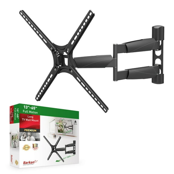 Barkan Full Motion Long TV Wall Mount 13 - 65 inch Patented Premium Lifetime Warranty