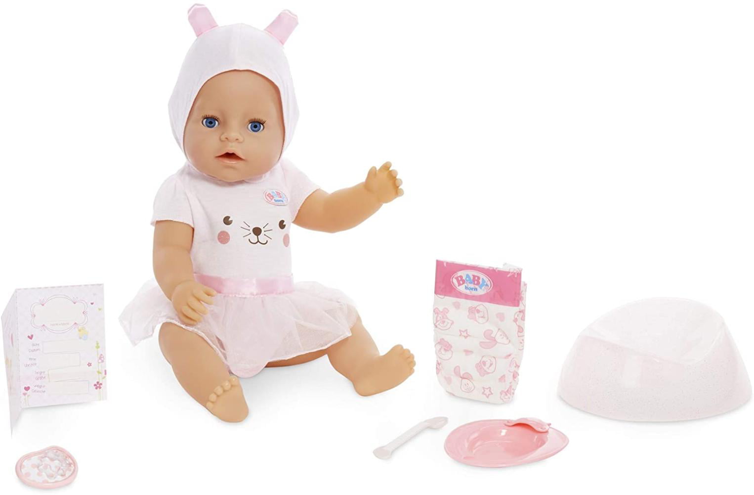 Baby Born Interactive Dolls with Accessories & Lifelike Functions Crib Play Set