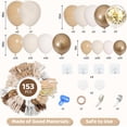 thumbnail image 2 of Kit de guirnaldas con forma de arco de globos Amandir White Sand 153 piezas, 2 of 7