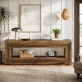 thumbnail image 5 of Tribesigns 63 in. Brown Rectangle Engineered Wood Console Table with Shelf, 5 of 13