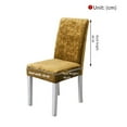 thumbnail image 2 of Velvet Shiny Fabric Chair Covers Universal Size Stretch Chair Covers Slipcovers, 2 of 6