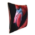 thumbnail image 2 of Haiem Closeup Red Flamingo Portrait Print Velvet Soft Solid Decorative Square Throw Pillow Covers Set with Elegant Piping Christmas Cushion Case for Sofa Bedroom Car-18"x18", 2 of 8