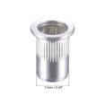 thumbnail image 3 of Unique Bargains M8 Rivet Nuts Aluminium Alloy Knurled Flat Head Threaded Insert Nut Silver 50 pcs, 3 of 5
