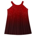 thumbnail image 6 of MGDXOX Girls Sleeveless Ombre Print Dress with Square Neck and Loose Fit Casual Swing Dress for Parties Red 9 Years, 6 of 9